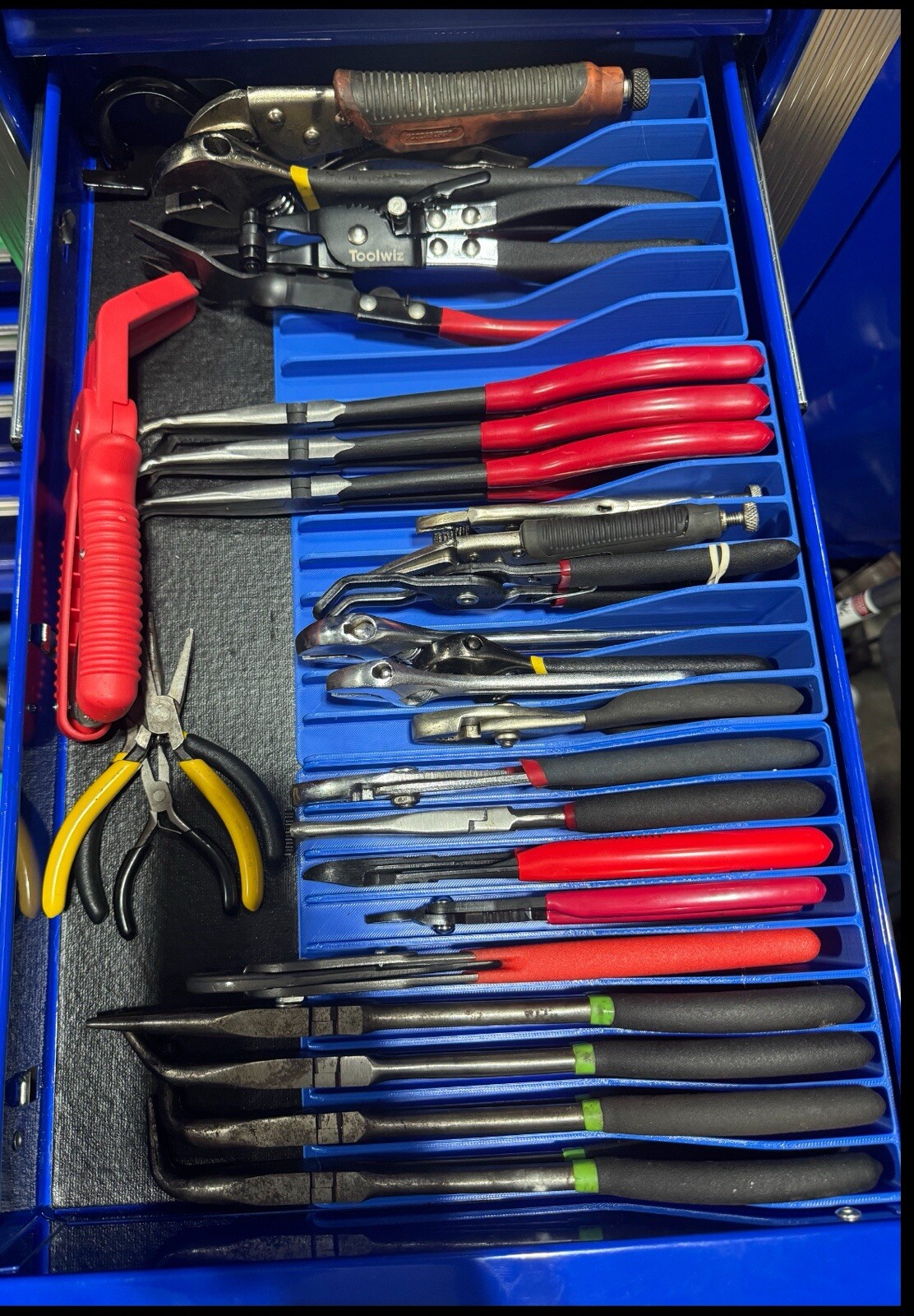 US General, Snap On Etc  Pliers tool Organizer Rack For Box Any Color - See Desc