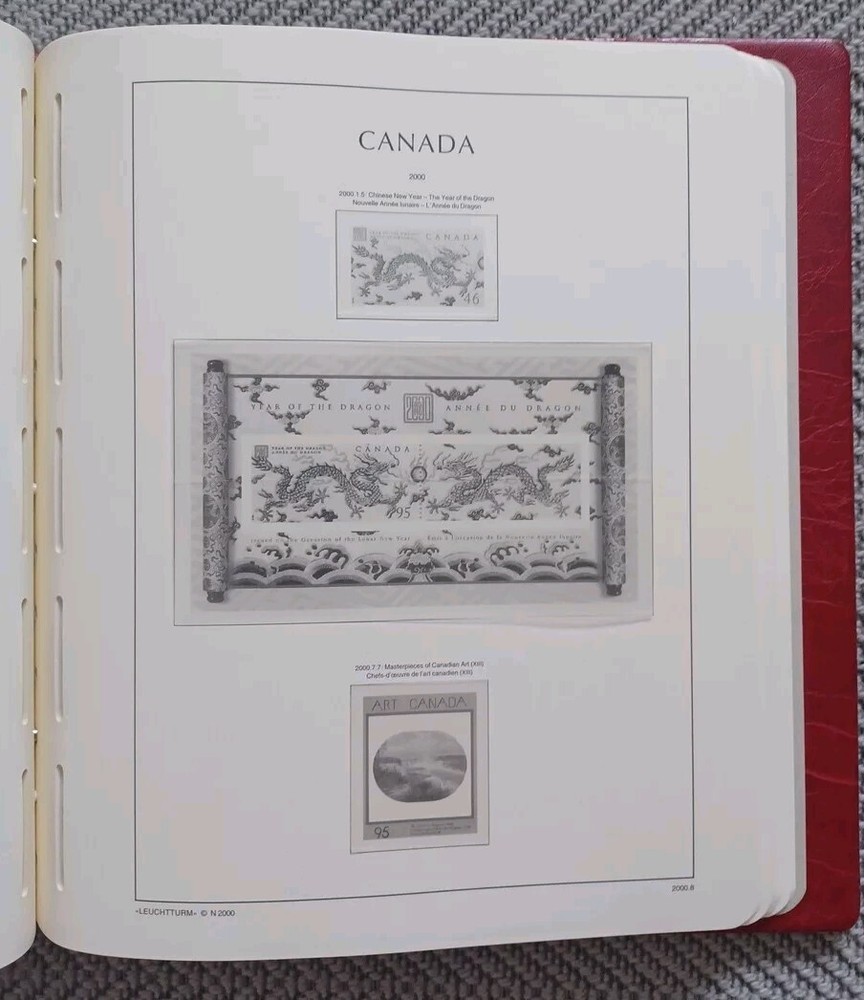 Lighthouse Stamp Album Canada, Hingeless, (1996-2003) RED