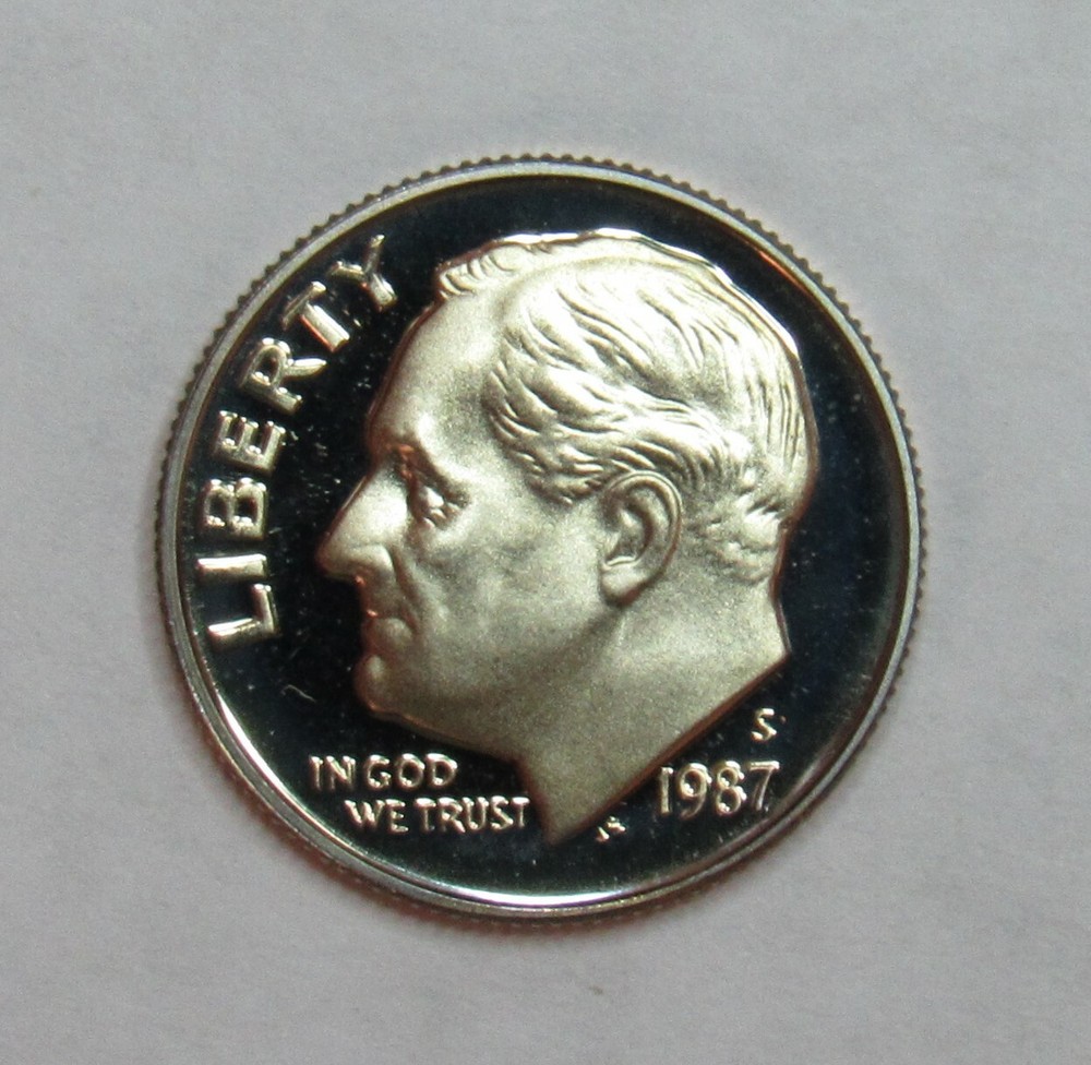 1987 S Proof Roosevelt Dime