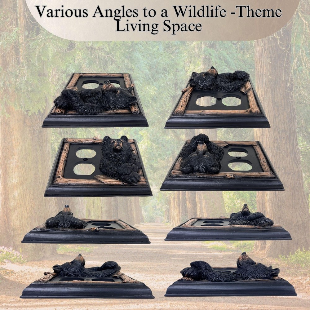 Double Outlet Decorative Light Switch Cover Plate