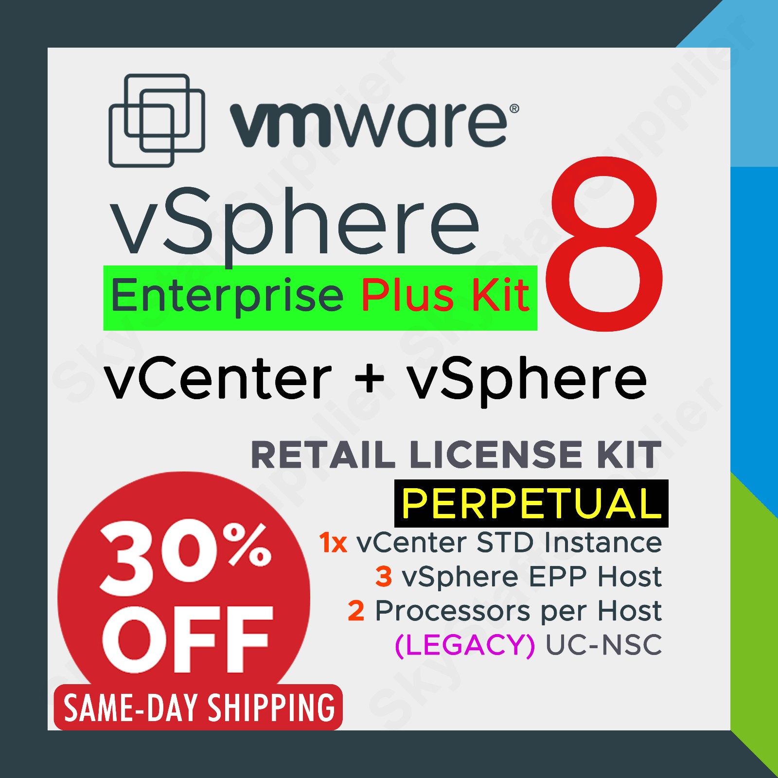 VMware vSphere v. 8 ENTERPRISE Plus BUNDLE KIT vCenter STD + 3 Host vSphere EP