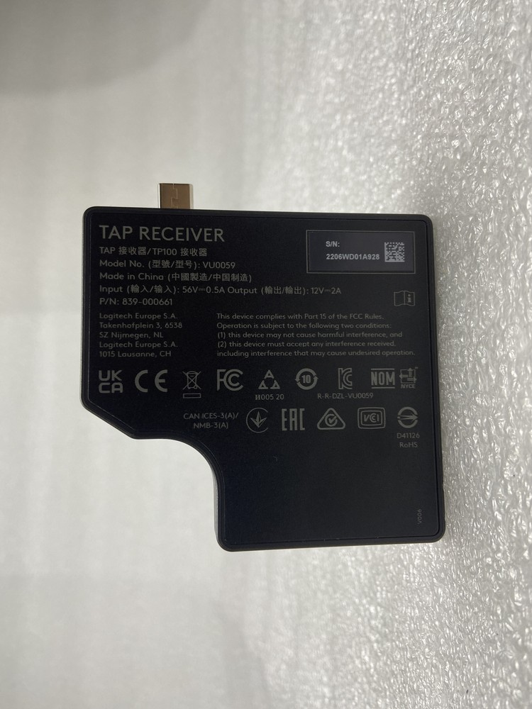 Logitech Tap Touch Cat5e Kit with VU0059 USED