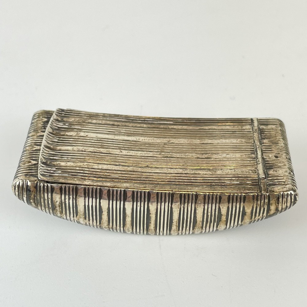 Antique Georgian Solid Silver Snuff Box 1809 6.2cm X 3cm