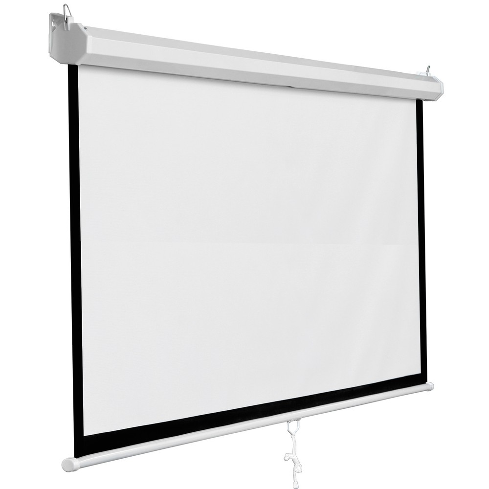 120'' Projector Screen Projection Screen Manual Pull Down HD Screen 1:1 Format