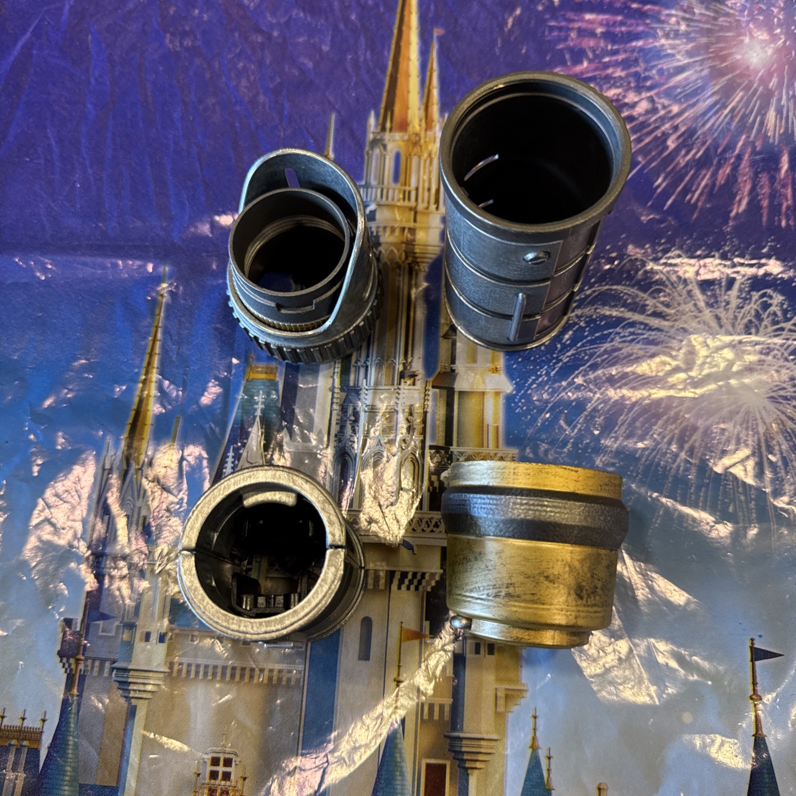 4 Piece Disney's Galaxy's Edge Lightsaber Parts Scrap Metal Savi's Workshop