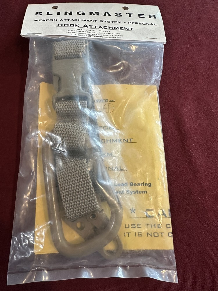 Slingmaster Tactical Personal Weapon Hook Attachment System Tan Quick Release