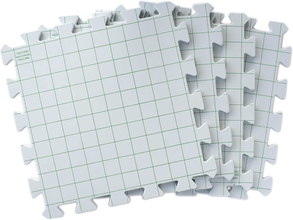 Interlocking Needlepoint, Knitting, and Crochet Blocking Boards, 12 x 12, White