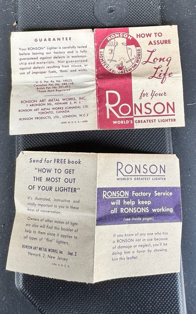 Ronson Whirlwind Lighter Model 6099 with Original Box and Paperwork