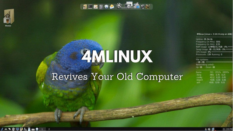 4M Linux Lightweight Live OS, Revive Old PCs Fast, Secure & User‑Friendly DVD