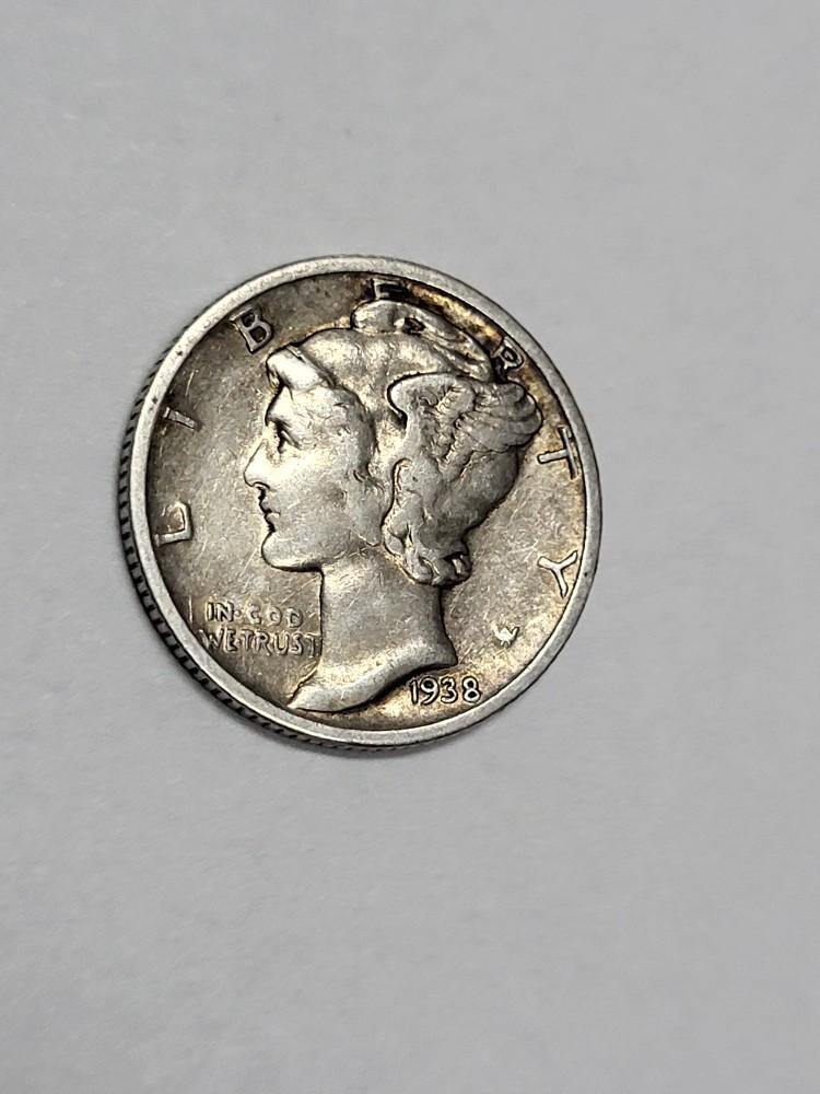 1938 S Mercury Dime