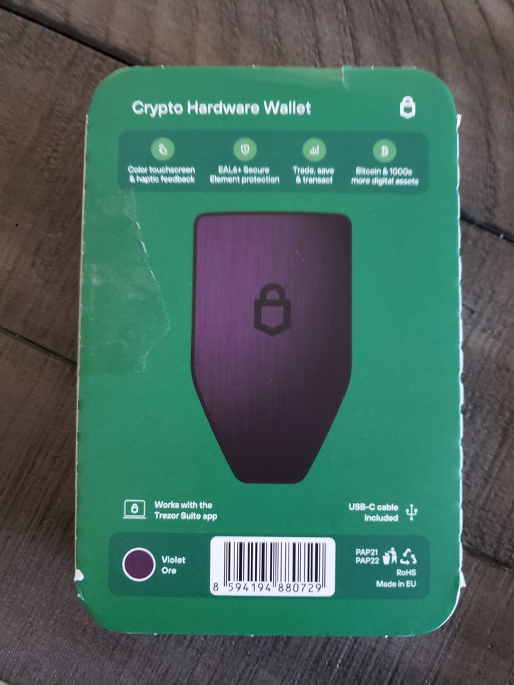 Trezor Safe 5 Crypto Hardware Wallet w/ Secure Element & Passphrase, Violet Ore