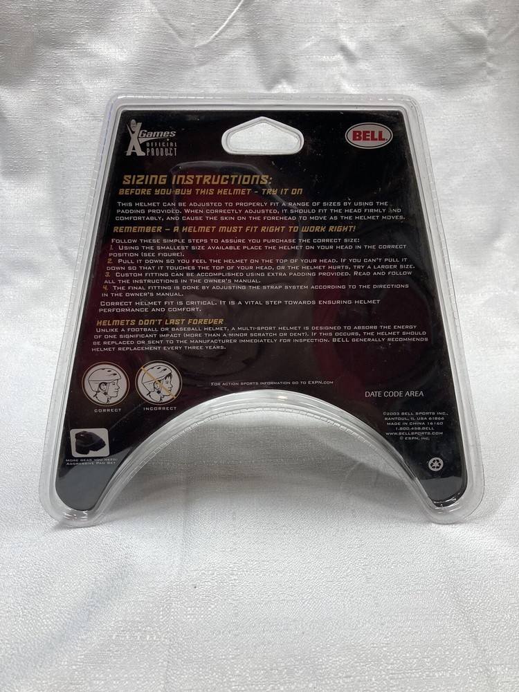 Bell X-Games Size Small Medium Backlash Sport Helmet Replacement Padding Inserts