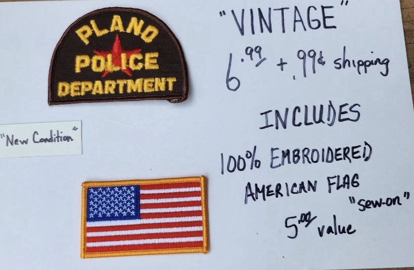 Vintage Plano Texas Police Patch