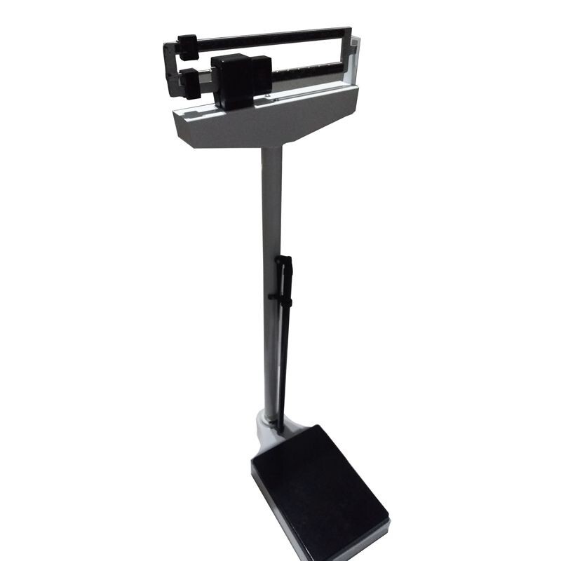 Double Scale Height & Weight Scale Pull Rod Physician Mechanical Scale 400 lb
