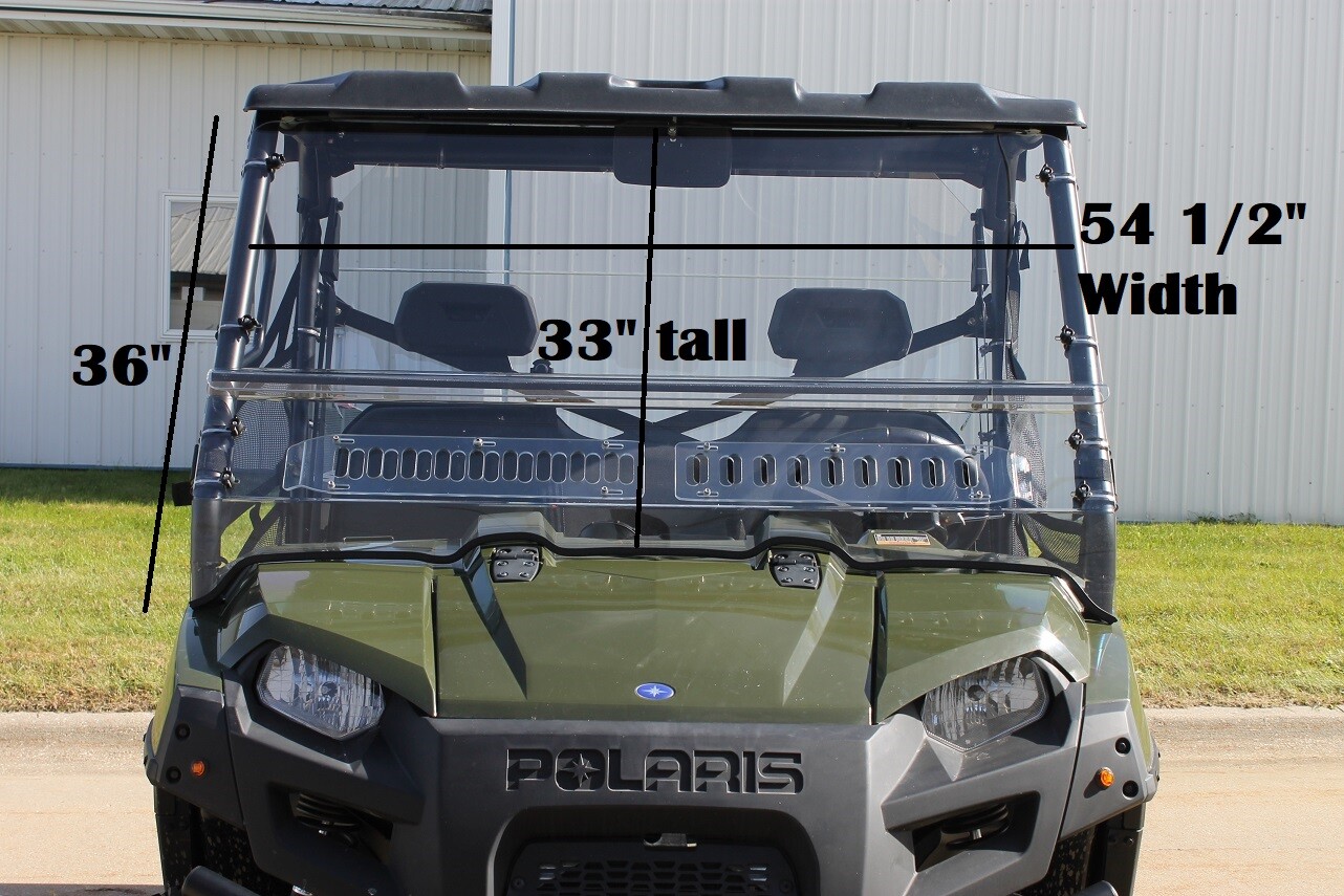POLARIS RANGER 800 FULL SIZE ROUND CAGE 2009-2014 MAX-FLO VENTED WINDSHIELD SALE