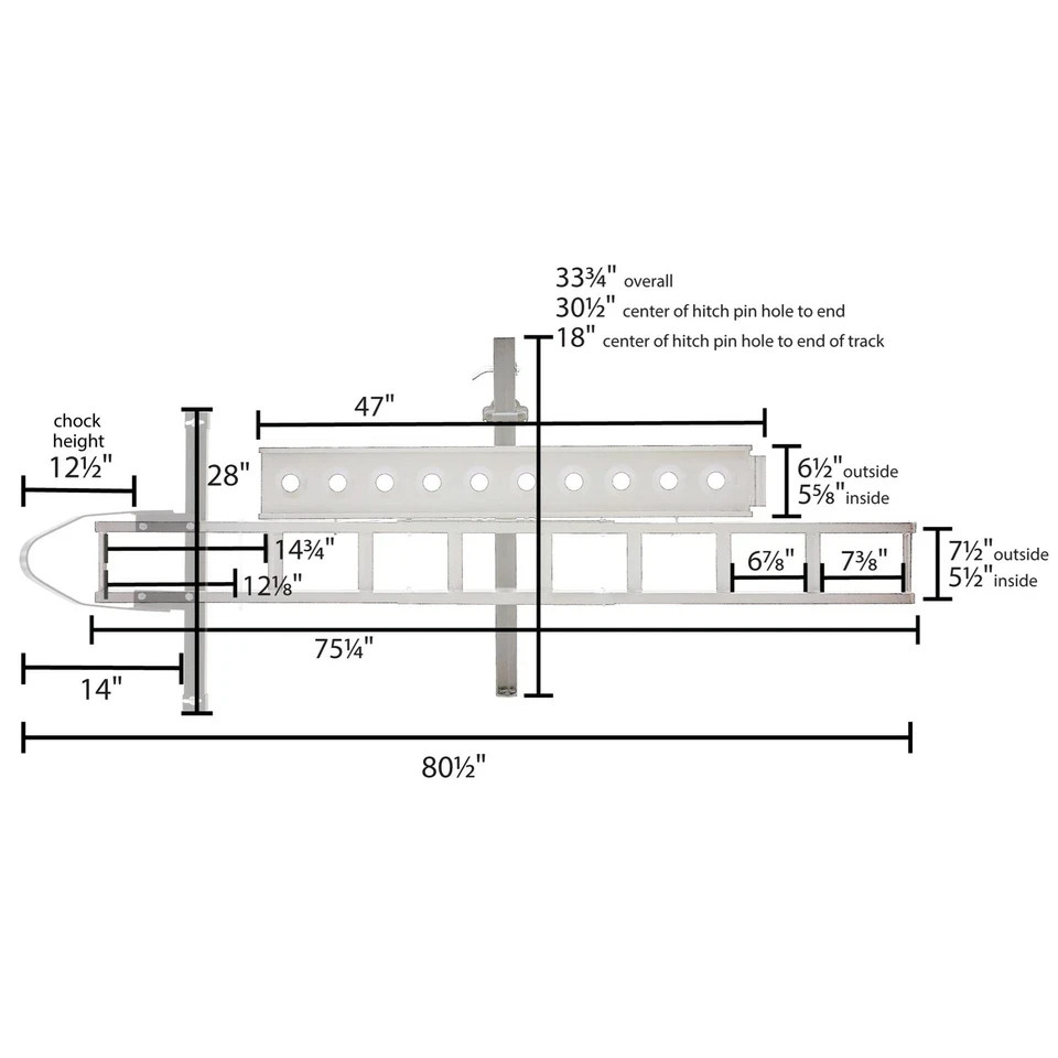Blaƈk Widow Aluminum Dirt Bike Hitch Carrier w/ Wheel Chock 400 lb Capacity