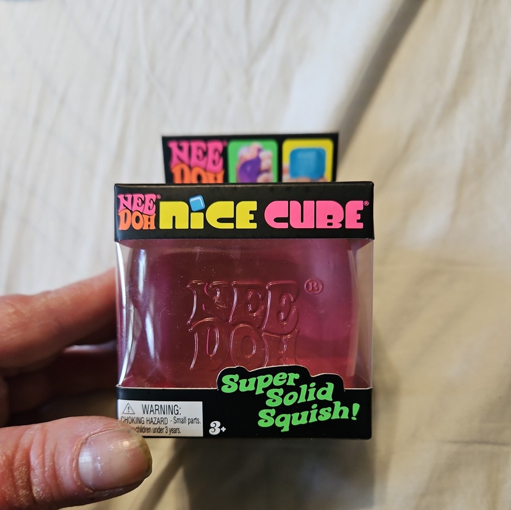 NeeDoh Nice Ice Sensory Squish Cube Super Solid Stress Toy
