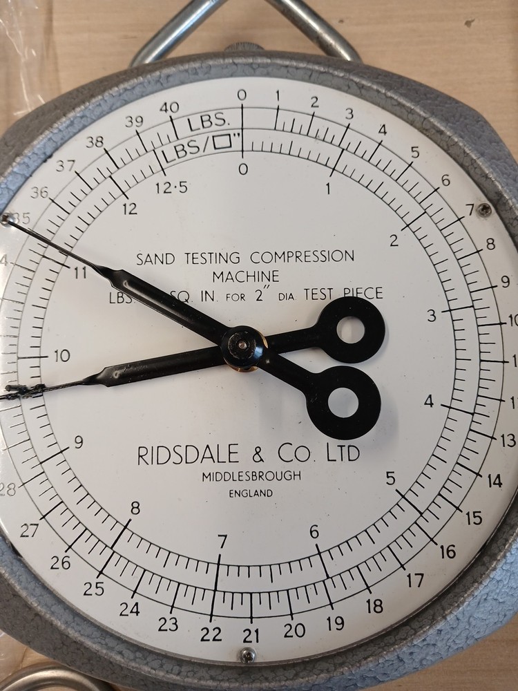 Ridsdale & Co Sand Testing Compression Machine Scale 40lb Foundry Tool New