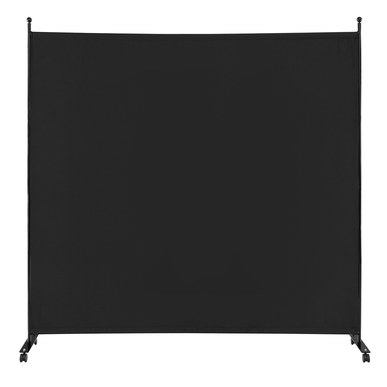 6FT Single Panel Room Divider w/ Wheels Rolling Fabric Partition Privacy Screen