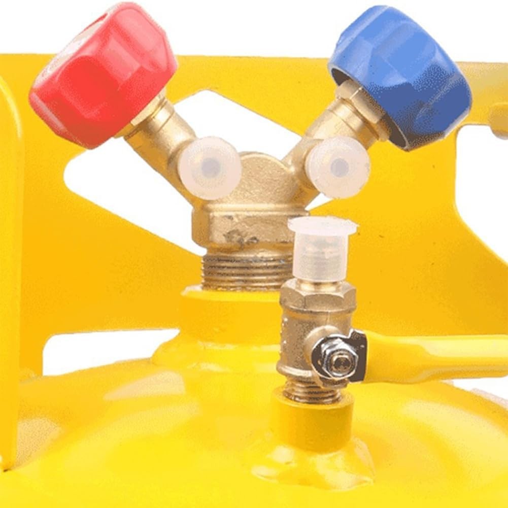 30LBS Refrigerant Recovery Tank AC Recovery Can W/Free Adjustment Flexible Brass