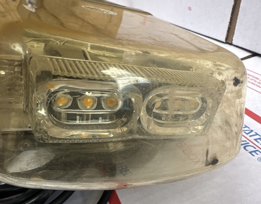 Magnetic Roof Mount W/Cord Caution Light Various Light Patterns Rectangle Orange