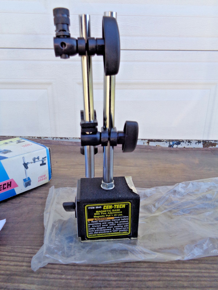CEN-TECH 05645 Magnetic Adjustable Base - Dial Indicator Stand