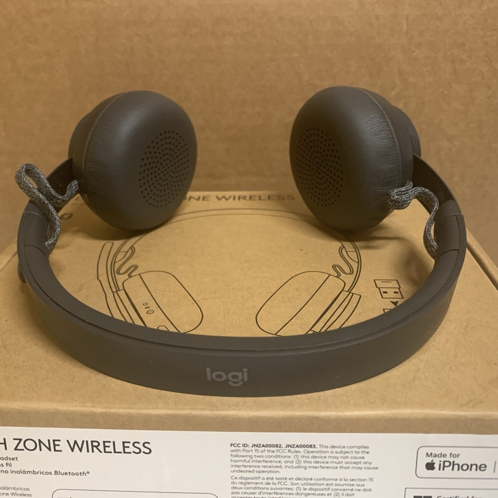 Logitech Zone Wireless Bluetooth Headset - Graphite -Noise Cancel -USB C -Mic