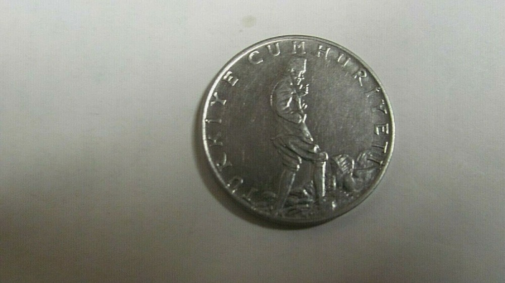 1963 Turkey 2 1/2 Lira coin, Uncirculated