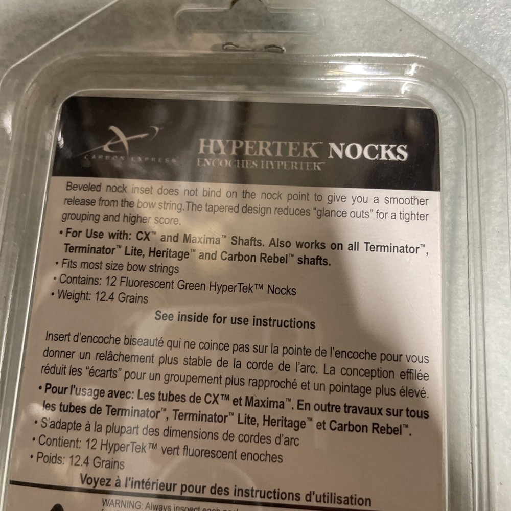 Carbon Express Hypertek Nocks Green