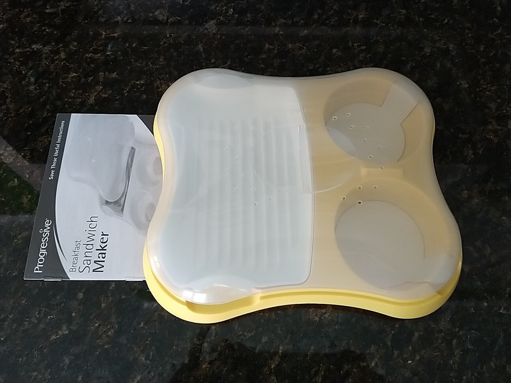 Progressive Microwave Bacon Tray + Breakfast Sandwich Maker + Adjustable Cover