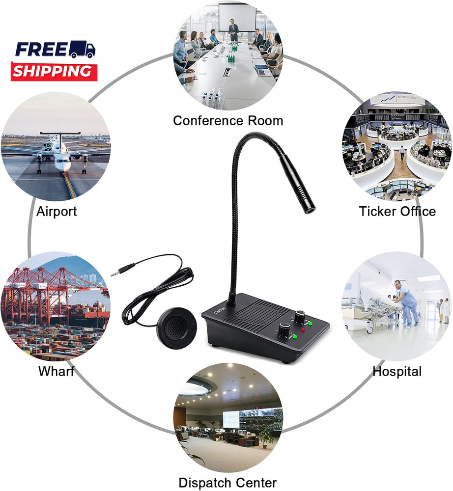 Window Speaker Intercom System Dual Way Anti-Interference Intercommunication