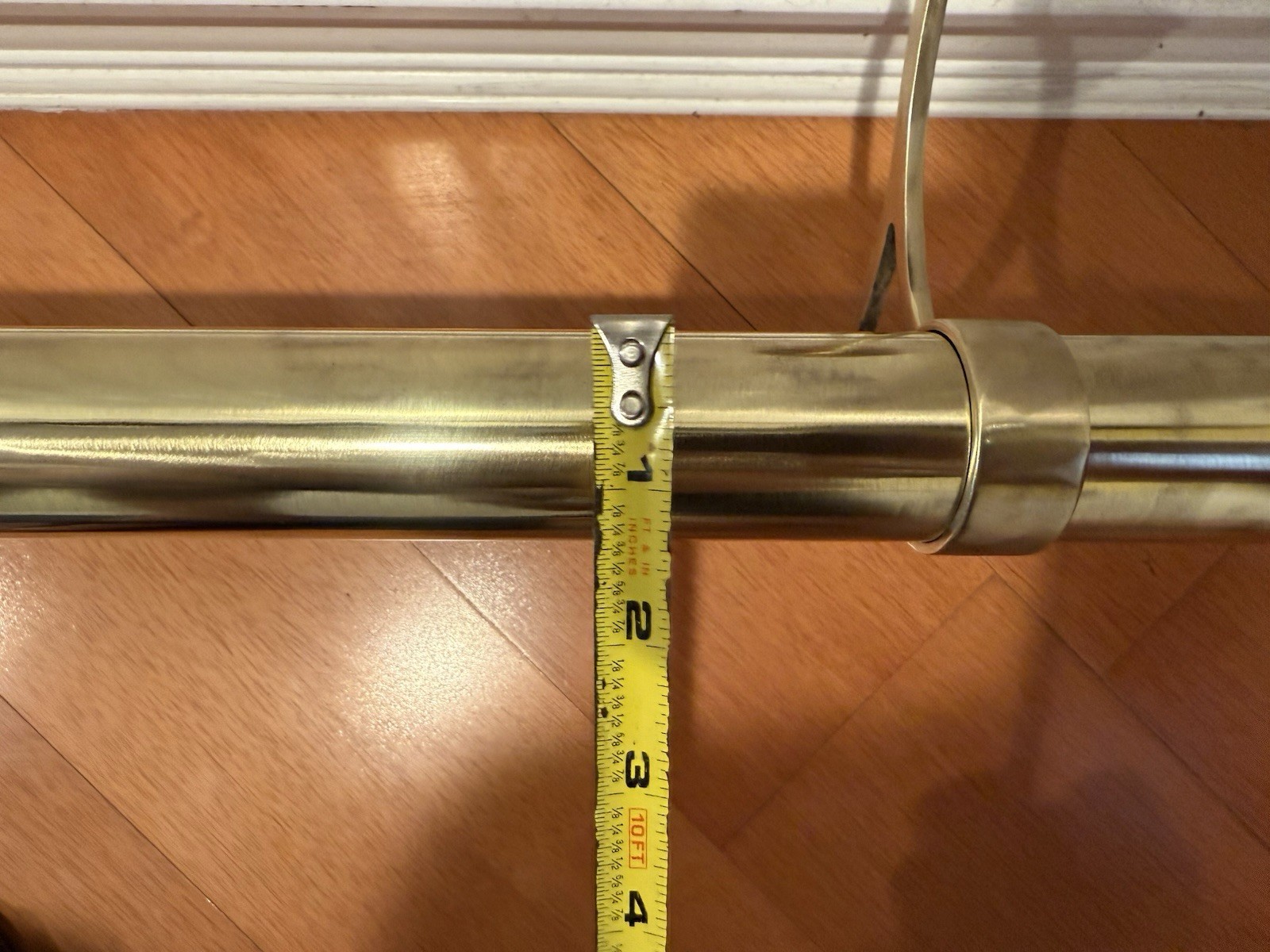 BRASS FOOT RAIL-BRASS BAR RAIL-HOME BAR COMPLETE RAIL 27.5”