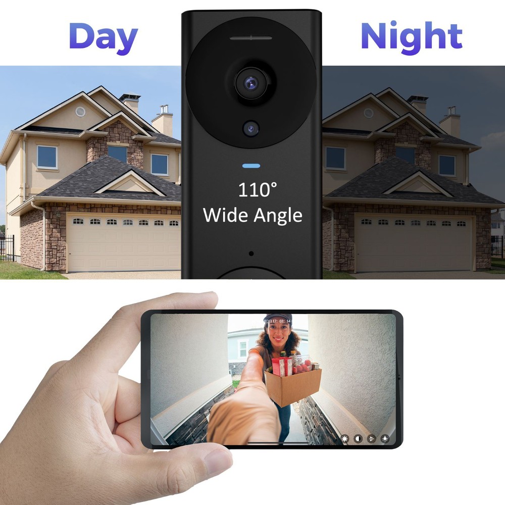 Smart Wireless WiFi Doorbell Camera Phone Door Ring Video Intercom Security Bell