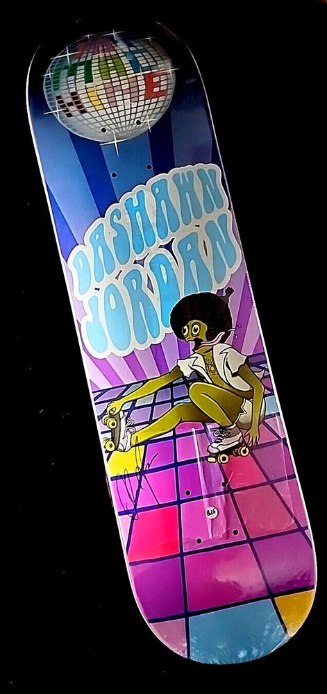 DaShawn Jordan Signed Roller Disco Toy Machine Autograph Skateboard 8.25" Deck
