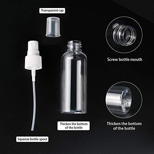 TRENDBOX 12 Pack Empty Transparent Plastic Fine Mist Spray 12 Pack - 60 ml