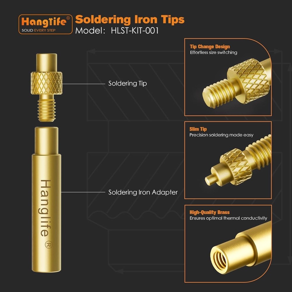 Heat-Set Insert Tips for Threaded Inserts M2 M2.5 M3 M4 M5 M6 M8, Soldering I...