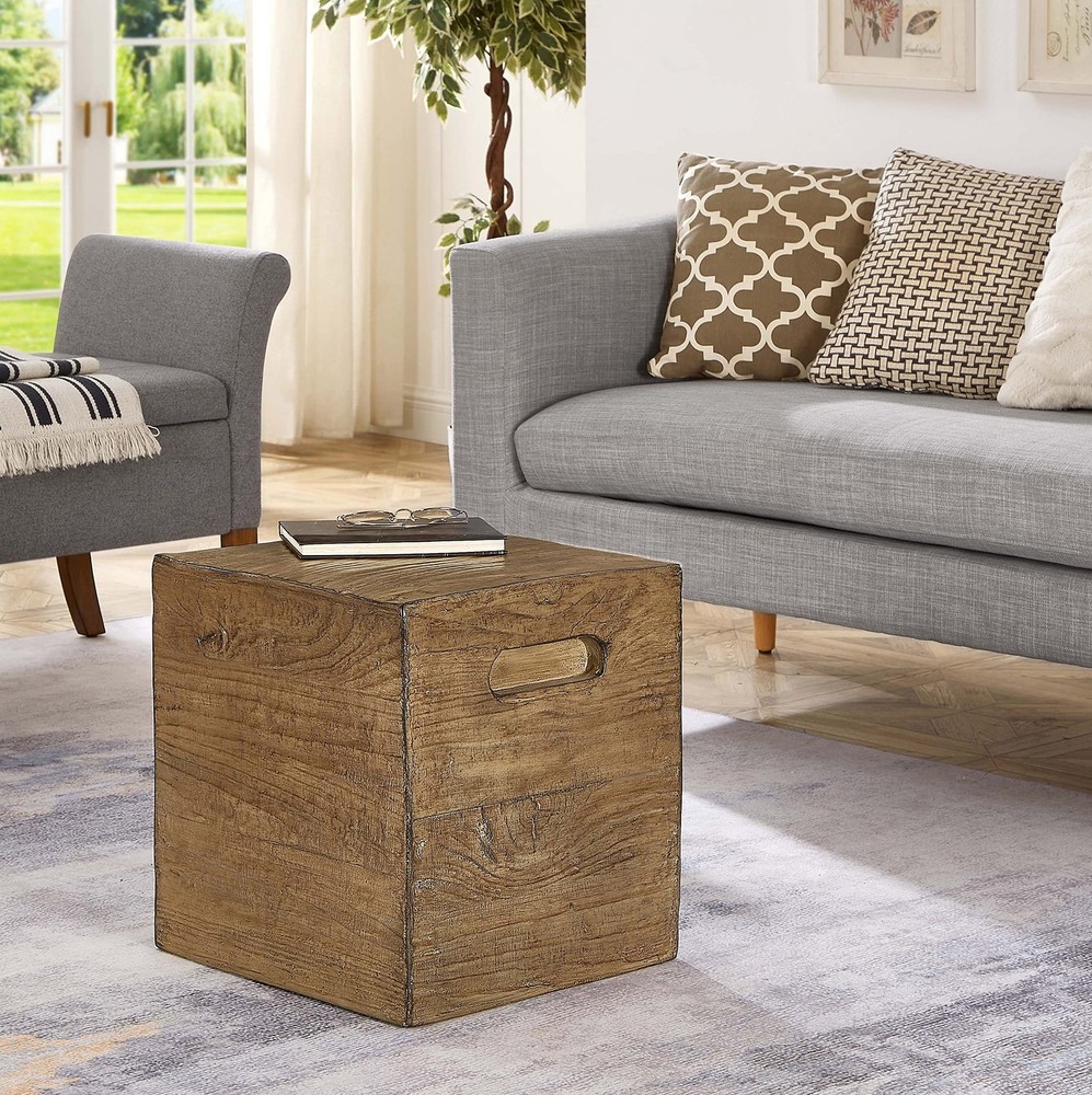 Concrete Stool End Table