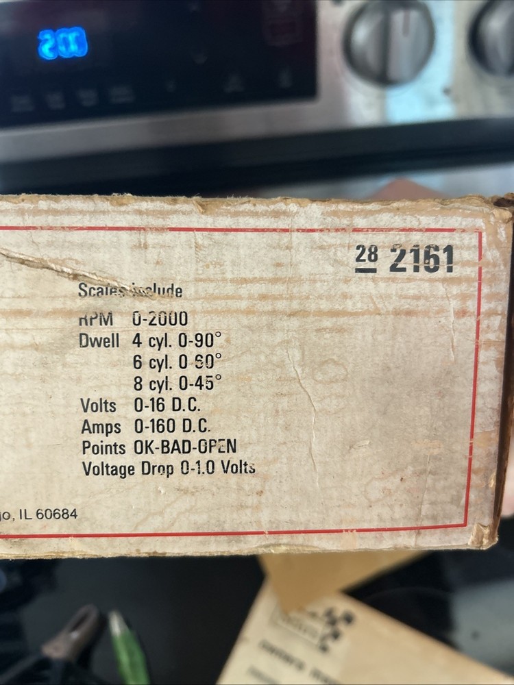 Vintage SEARS Engine Analyzer Model 161.2161 Made in U.S.A.