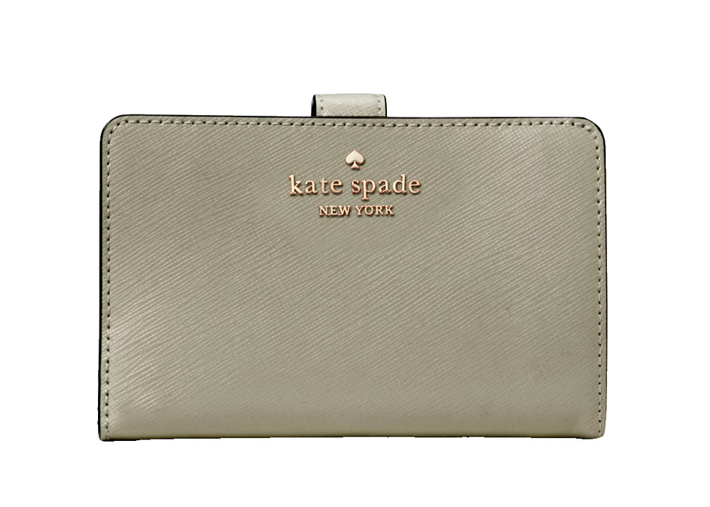 New Kate Spade Madison Medium Compact Bifold Wallet Leather Dusky Pine