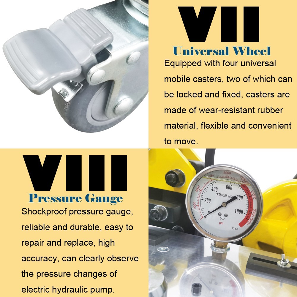 Electric Hydraulic Bus Processor Cutter/Bender/Hole Puncher Multi-function 110V