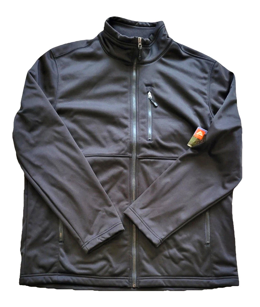 Ozark Trail Men's Softshell Jacket Size Large Black Zip Pockets