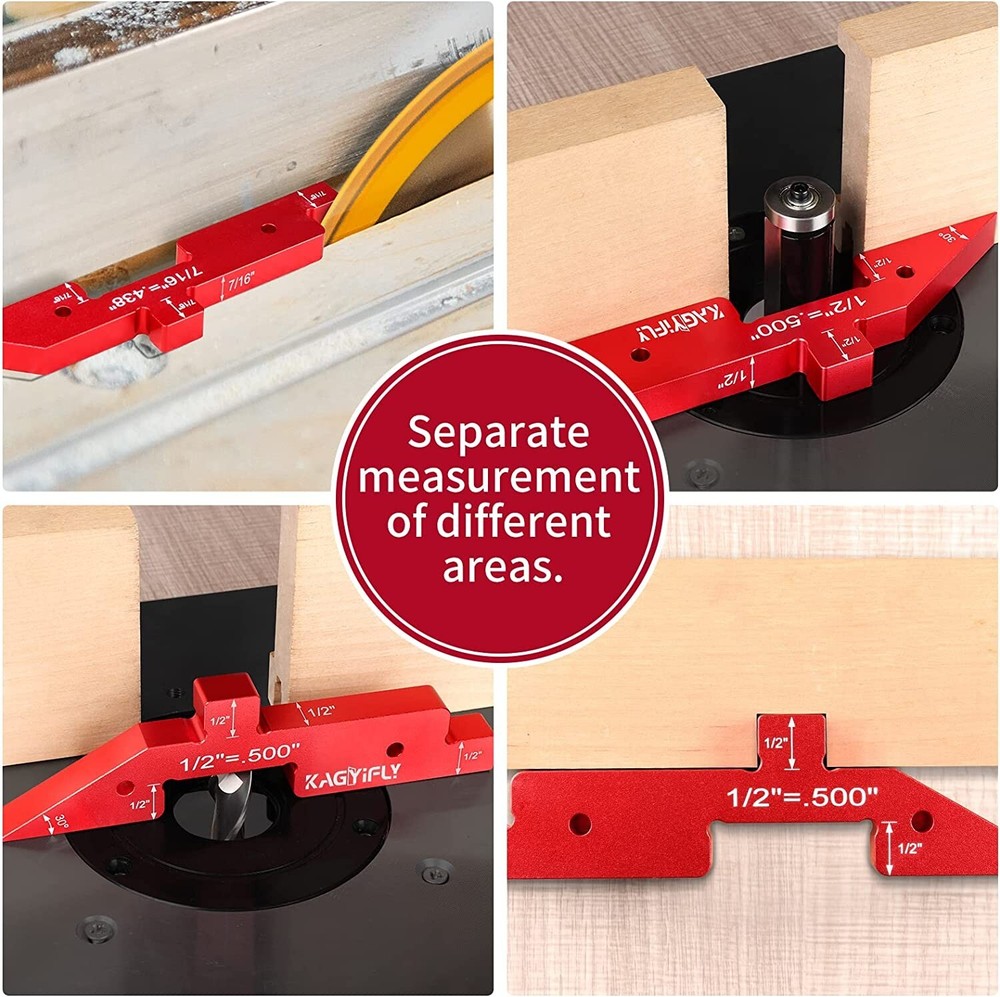 Router Table Saw Setup Bars Metal Precision Setup Blocks Angle Height Gauge Set