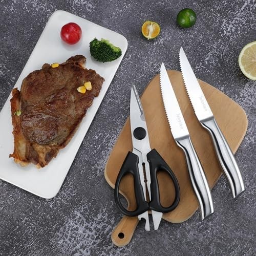 Knife Sets for Kitchen with Block 19 Pcs Kitchen Knife Set with Block Sharpener