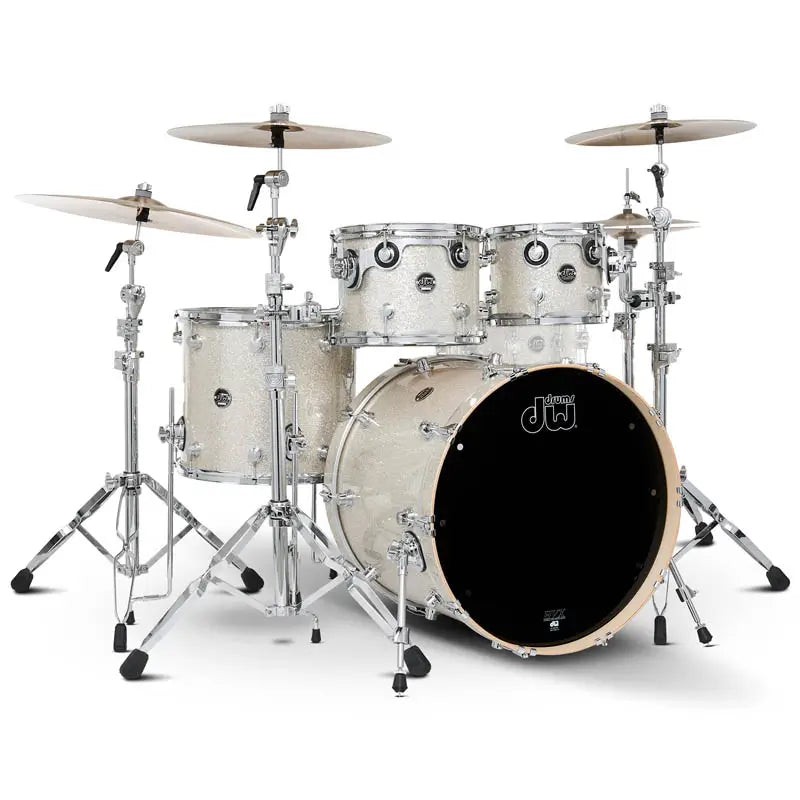DW Limited Edition Performance 4pc Drum Set Broken Glass
