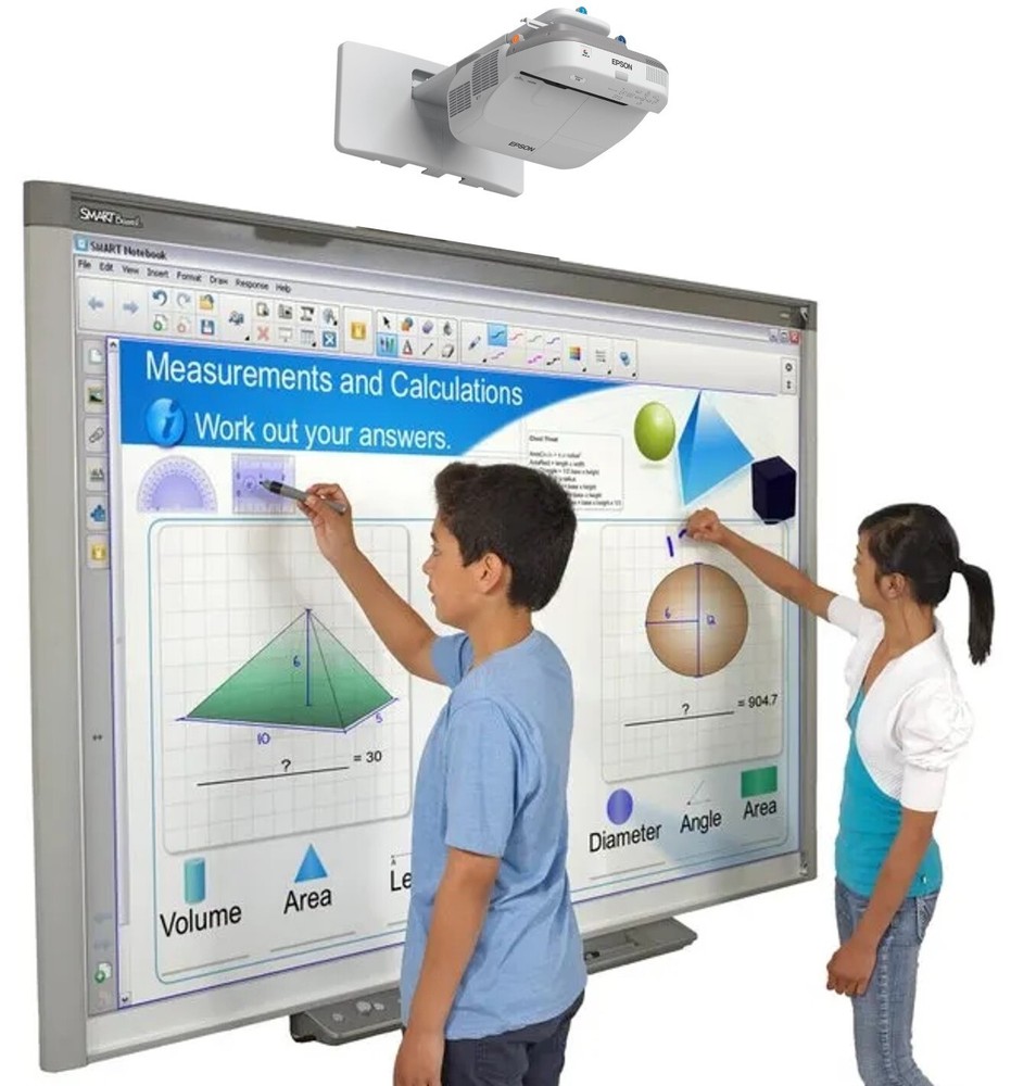 Interactive Smart Board SB685 and Short throw projector_ Interactive whiteboard
