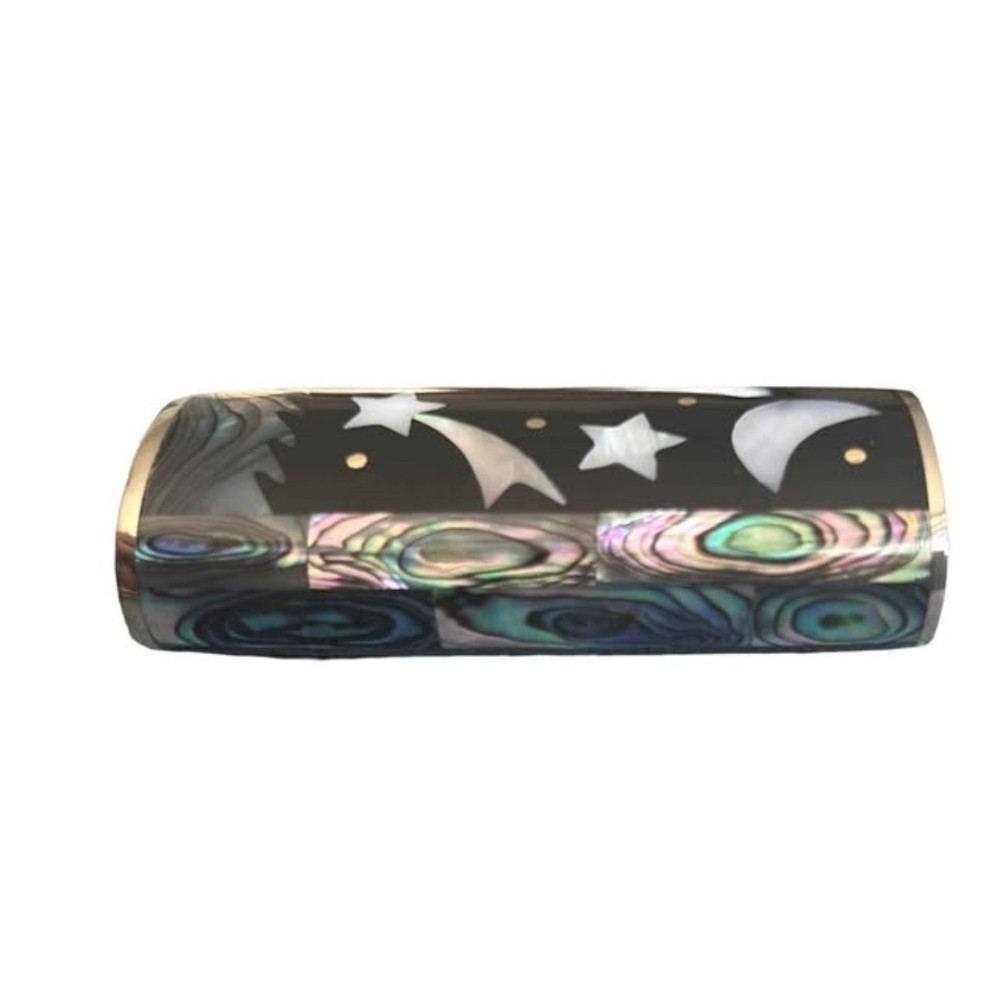 Handmade Abalone Seashell Lighter Case Moon Stars Mosaic Ocean Shell Gift