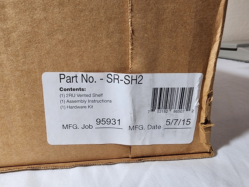 Installers Choice SnapRax Quick assembly 2RU Vented Shelf