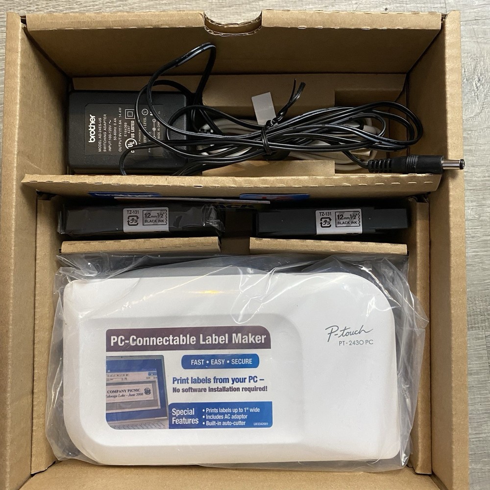 Brother P-Touch PT-2430PC Plug & Label Printer Professional Prints from PC🔥🔥🔥