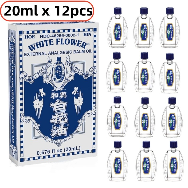 12 Pack X 20ml White Flower External Analgesic Balm Oil Pain Relief-Exp:2029