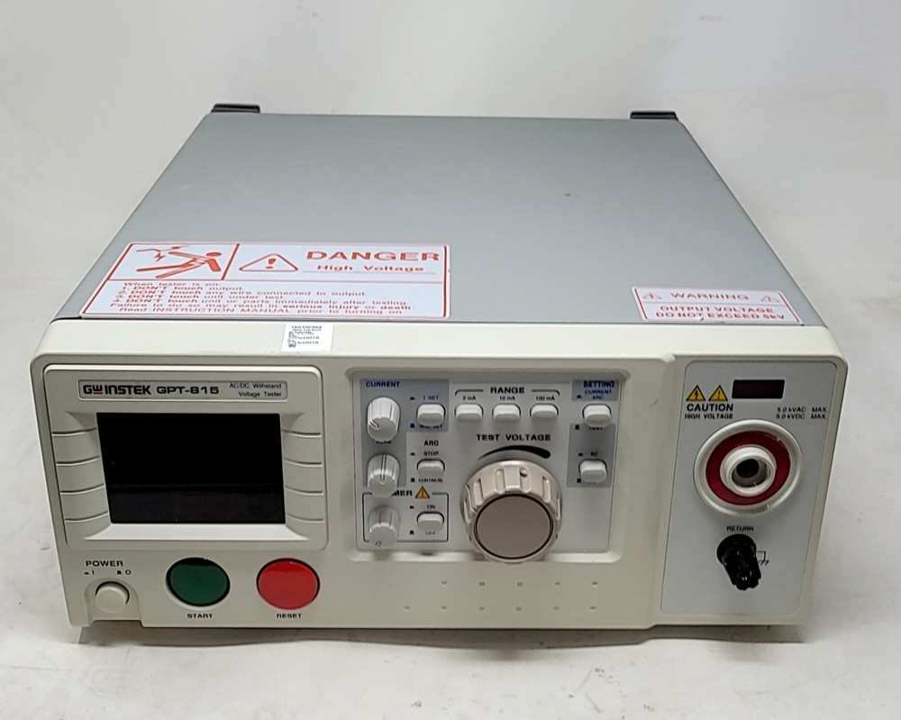 GW INSTEK GPT-815 Electrical Safety Tester SEE NOTES